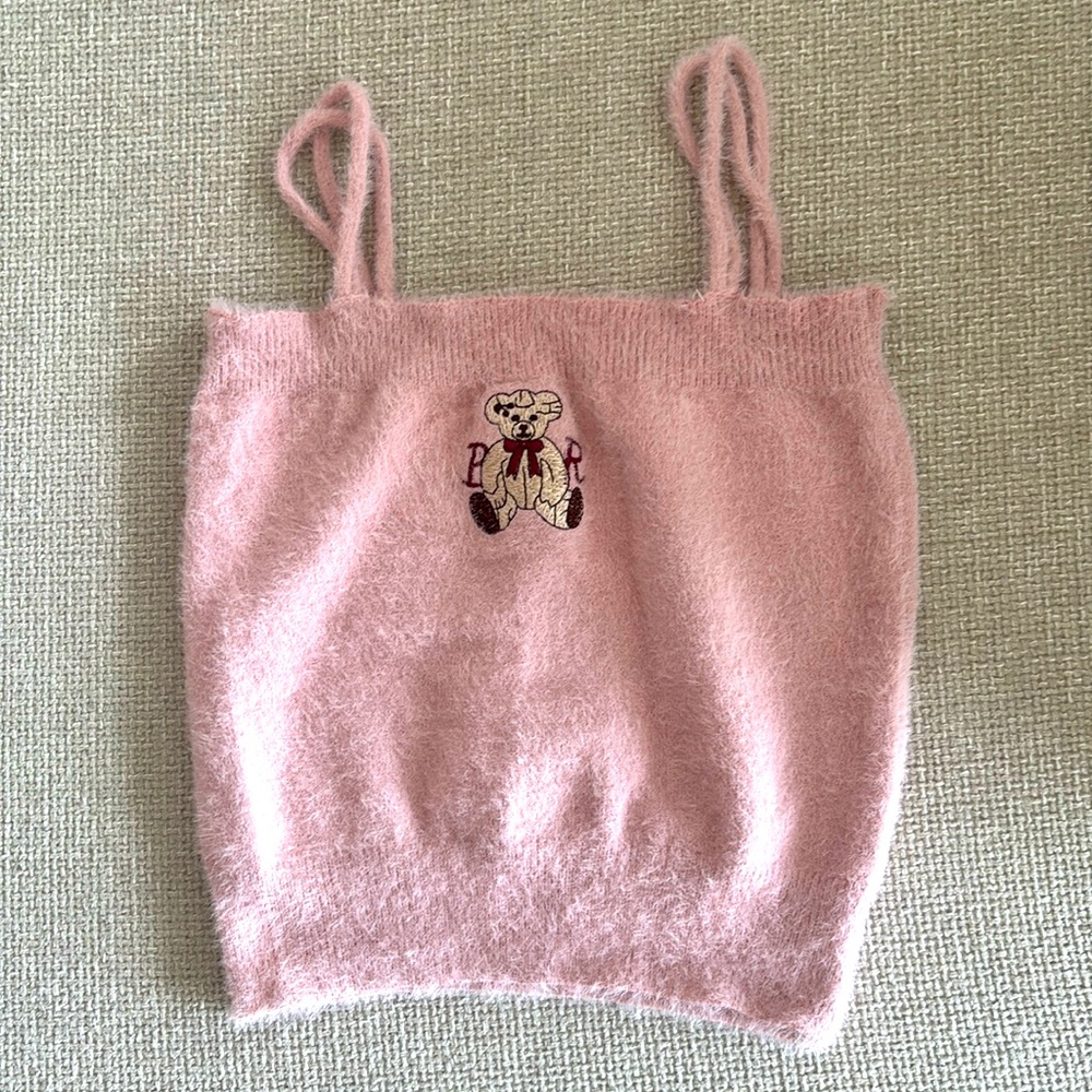 Y2K 🧸 Stretchy fluffy top-XXS-XS